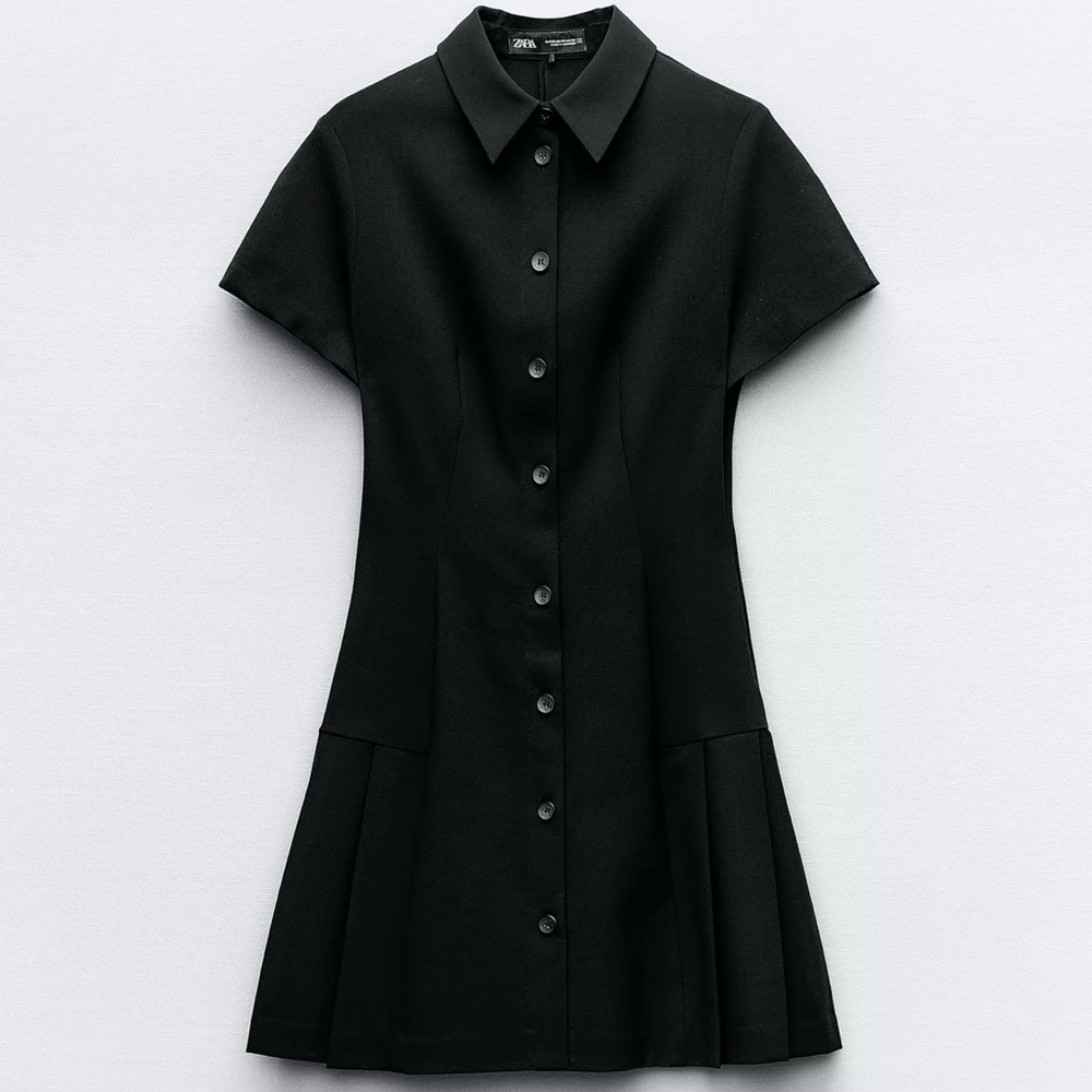 Elegant Black Button-Up Dress